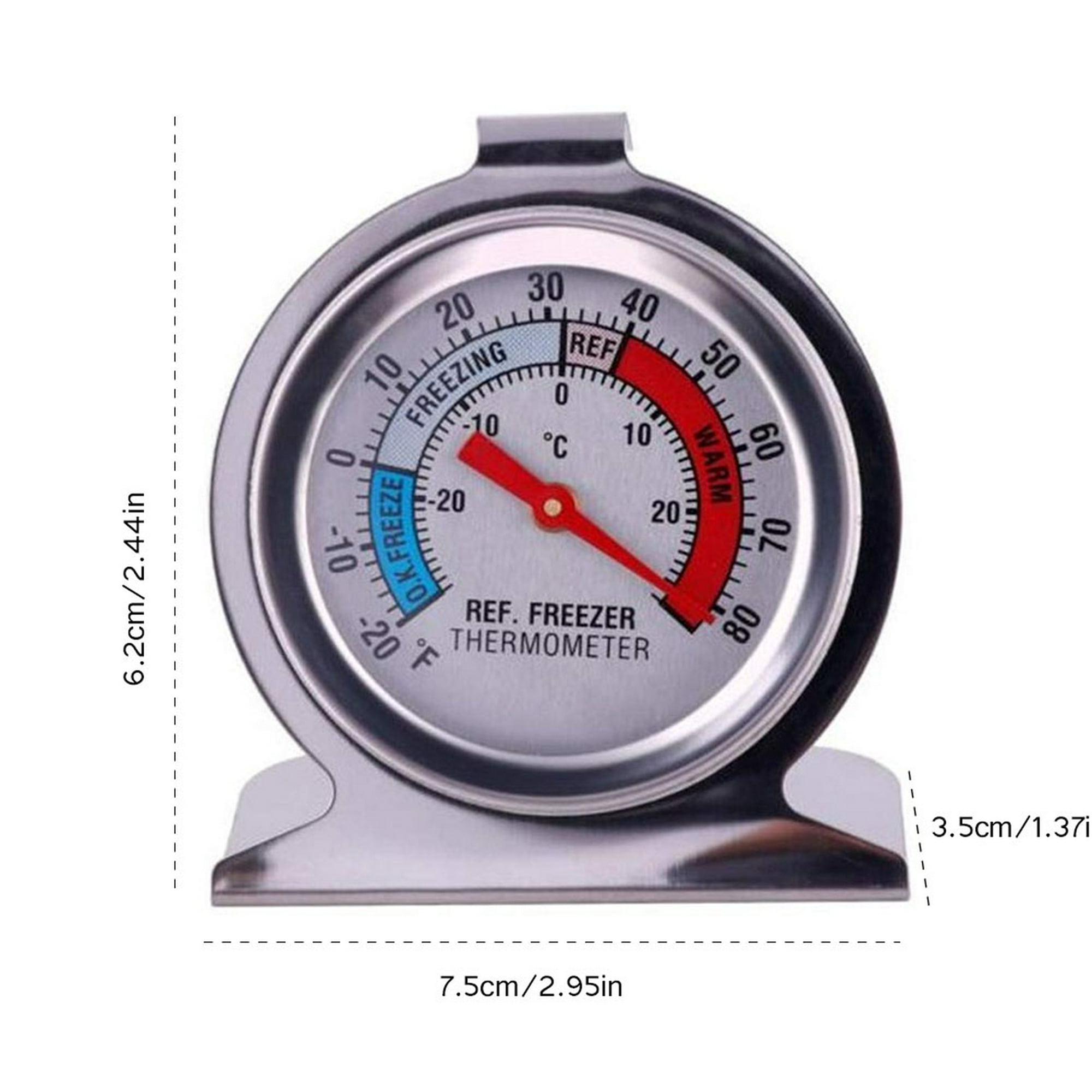 Termómetro de refrigerador con esfera pequeña, medidor de temperatura para  congelador, serie clásica