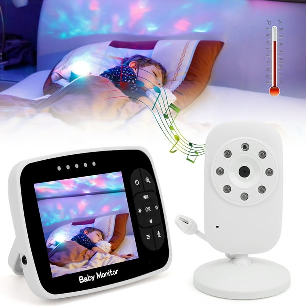 Vigilancia Irfora Monitor de video para bebés con pantalla de 3.2 ”con  cámara y audio remoto Vista amplia Audio bidireccional Hablar Visión  nocturna