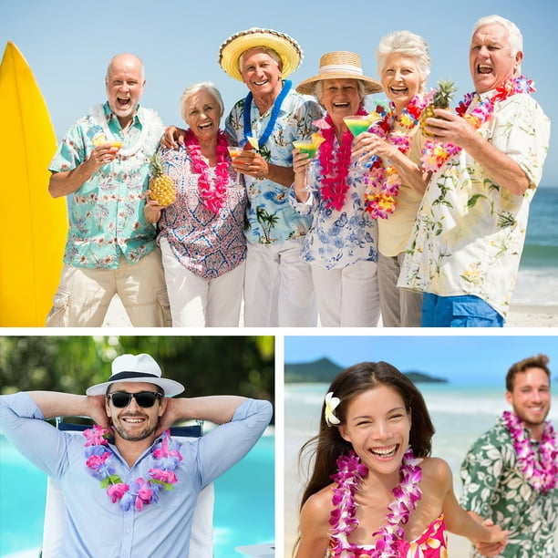 MULEVIP Collar Hawaiano 48 Piezas Collares Hawaianos Fiesta Baratos  Collares Hawaianos,Fiesta Hawaiana Decoracion Fiesta para Luau Tropical  Tema de Playa Decoraciones para Fiestas,Tema de Playa : : Juguetes  y juegos
