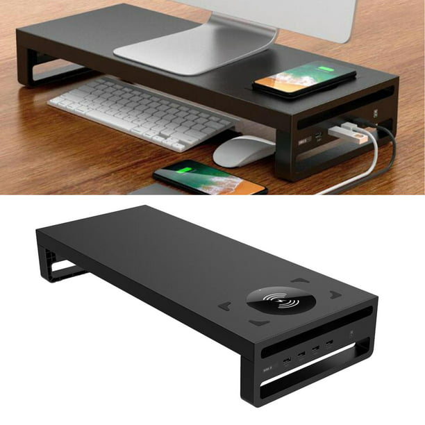 Soporte vertical para ordenador portátil Negro nogal madera Laptop