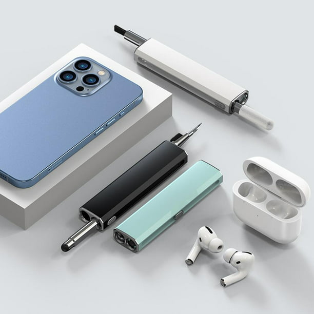  Kit de limpieza para AirPods, kit de limpieza de auriculares  inalámbricos multifuncionales 3 en 1 para AirPods Pro, bolígrafo de limpieza  de auriculares Bluetooth con esponja, cepillo, punta de metal : Electrónica