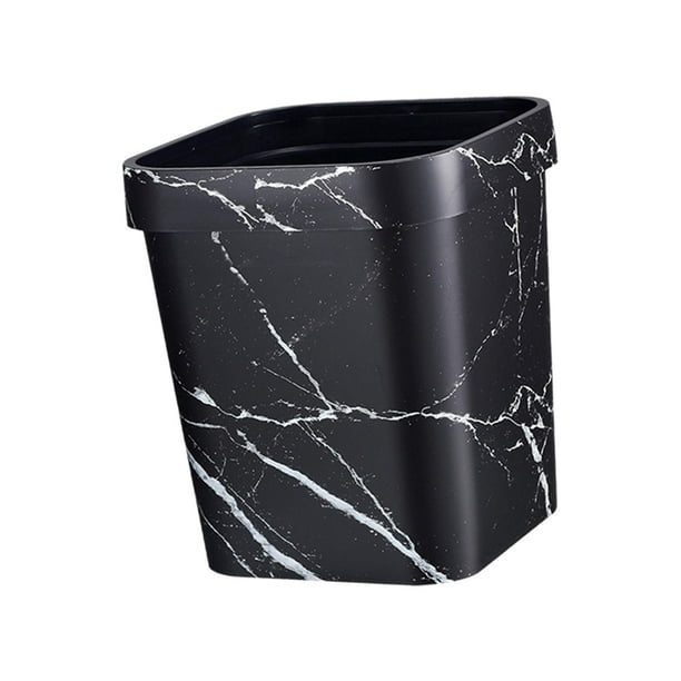  Bote de basura de plástico con tapa para baño, cocina,  dormitorio, papelera blanca (color gris) : Hogar y Cocina