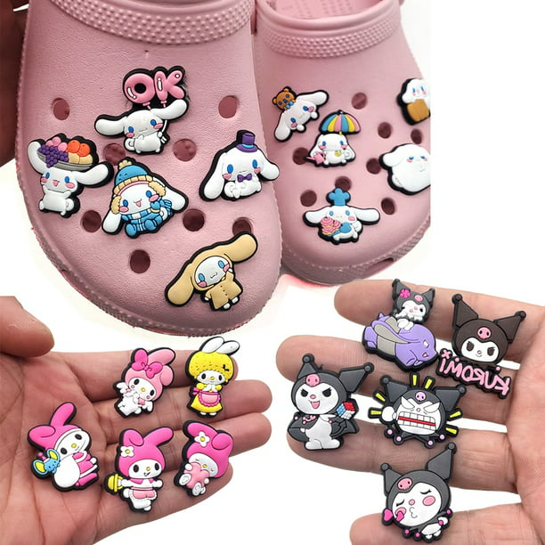 Sanrio Anime Stitch Crocs My Melody Kuromi Cinnamoroll PVC zapato encantos  accesorios Fit Croc sandalias hebilla decoración niños regalos Dengxun  unisex
