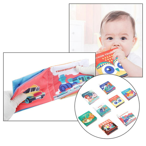 Libros para bebés de 0 a 6 meses, libros de tela suave para bebés y niños  pequeños, juguetes de dentición, juguete de educación temprana de 6 a 12