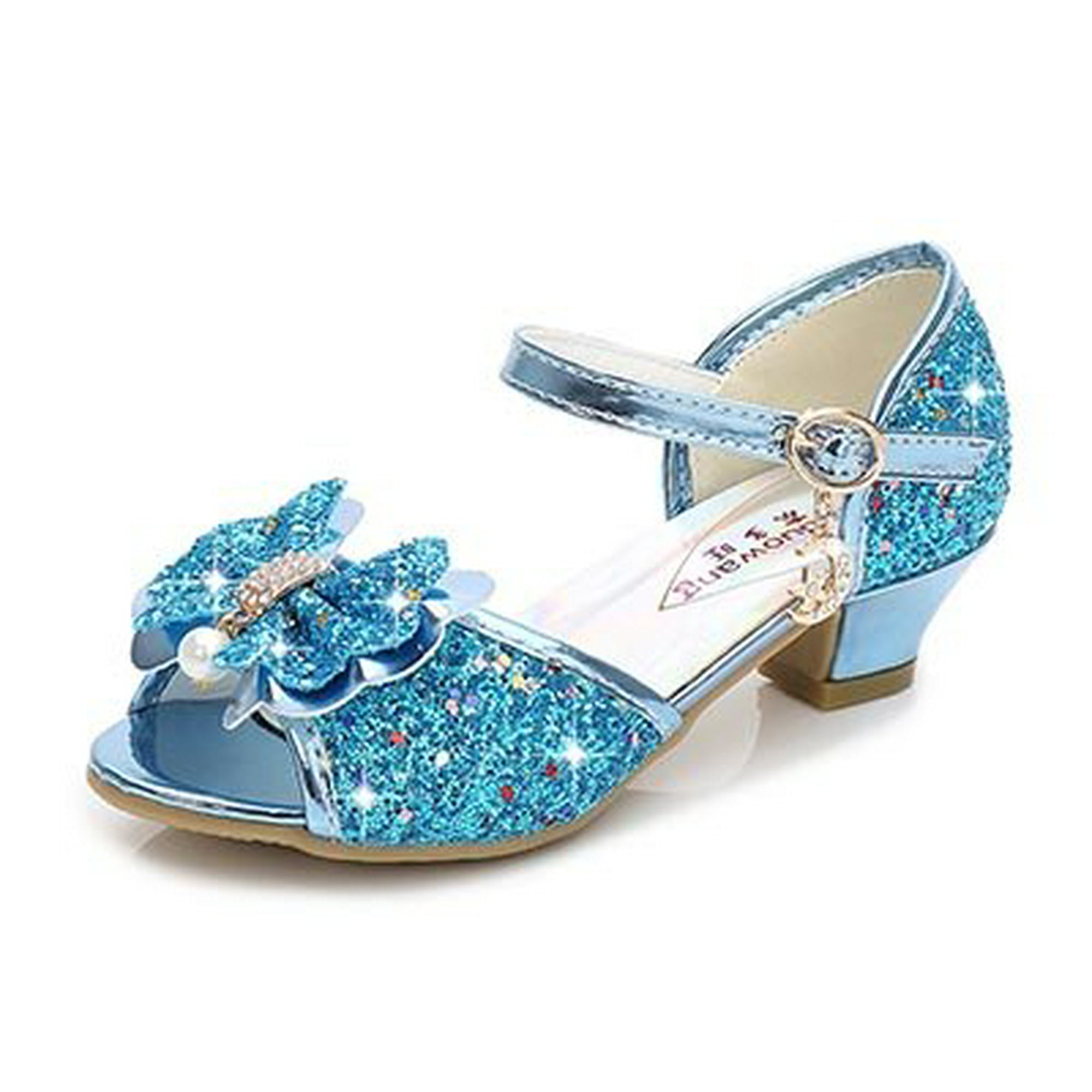 Zapatos de cuero para niños de princesas de Disney para niñas, zapatos de  tacón alto informales con zhangmengya CONDUJO
