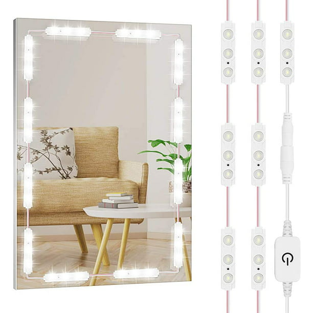 Mueble tocador con espejo y LED Sweet blanco