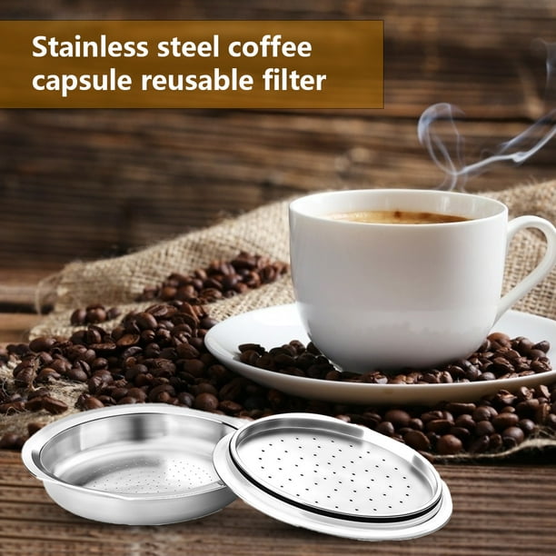 Wdftyju Taza de filtro de café de acero inoxidable, cápsula reutilizable  para cafetera Senseo Wdftyju 4el9tc8ve2sn3jh6