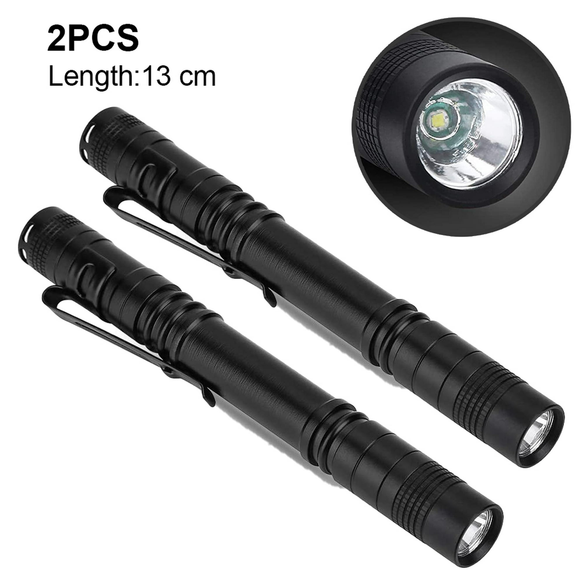 2PCS Linterna De Luz LED Lampara Tactica Recargable con Alta Potencia  Zoomable