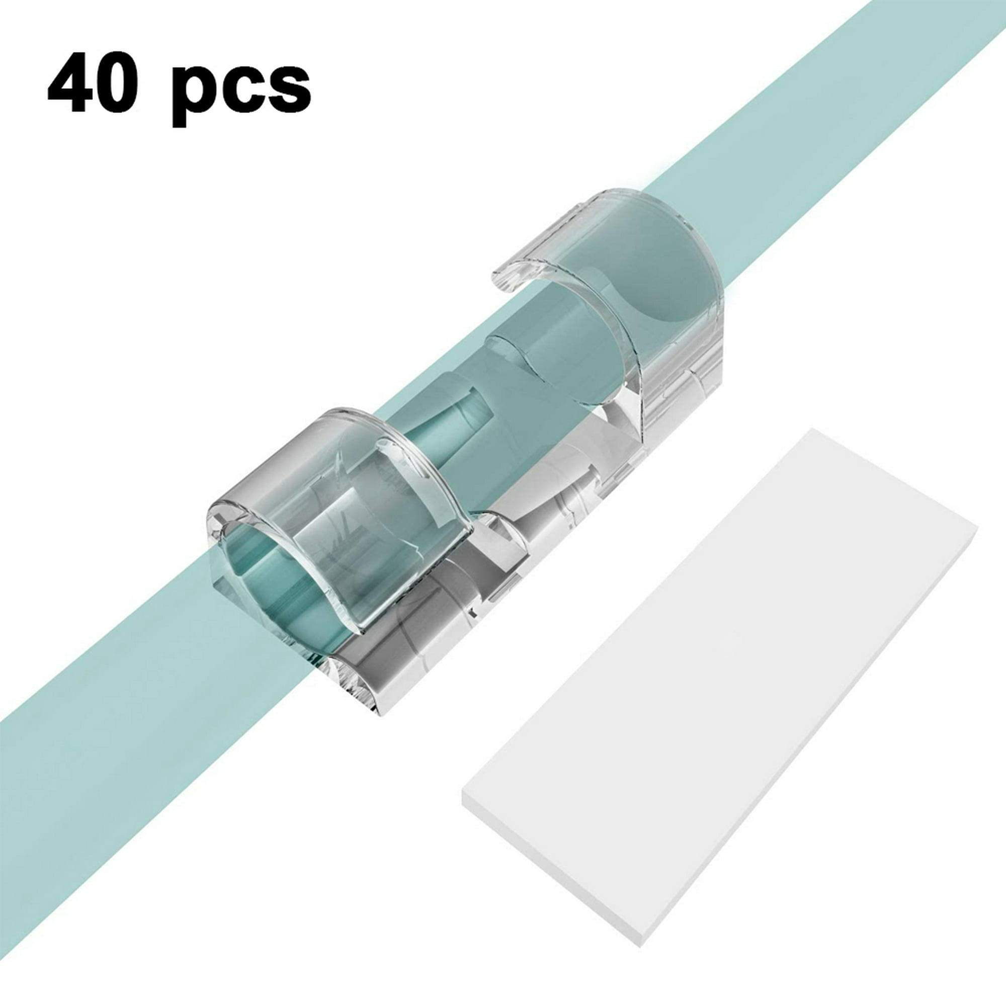 Pack 20 Grapas Clip Autoadhesivo Organizador Para Cable Ø 10mm - efectoLED