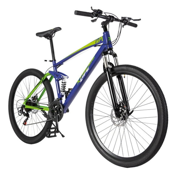 bicicleta r29 21v montaña aluminio talla l doble suspensión verde 1 xtreme life lymtb053