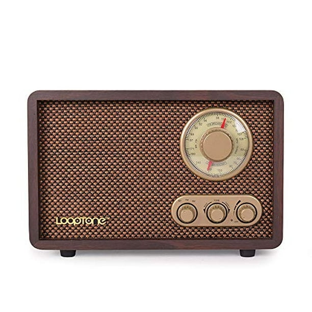 Radio FM AM retro LoopTone con Bluetooth, MP3 y altavoz incorporado para  cocina o sala de estar