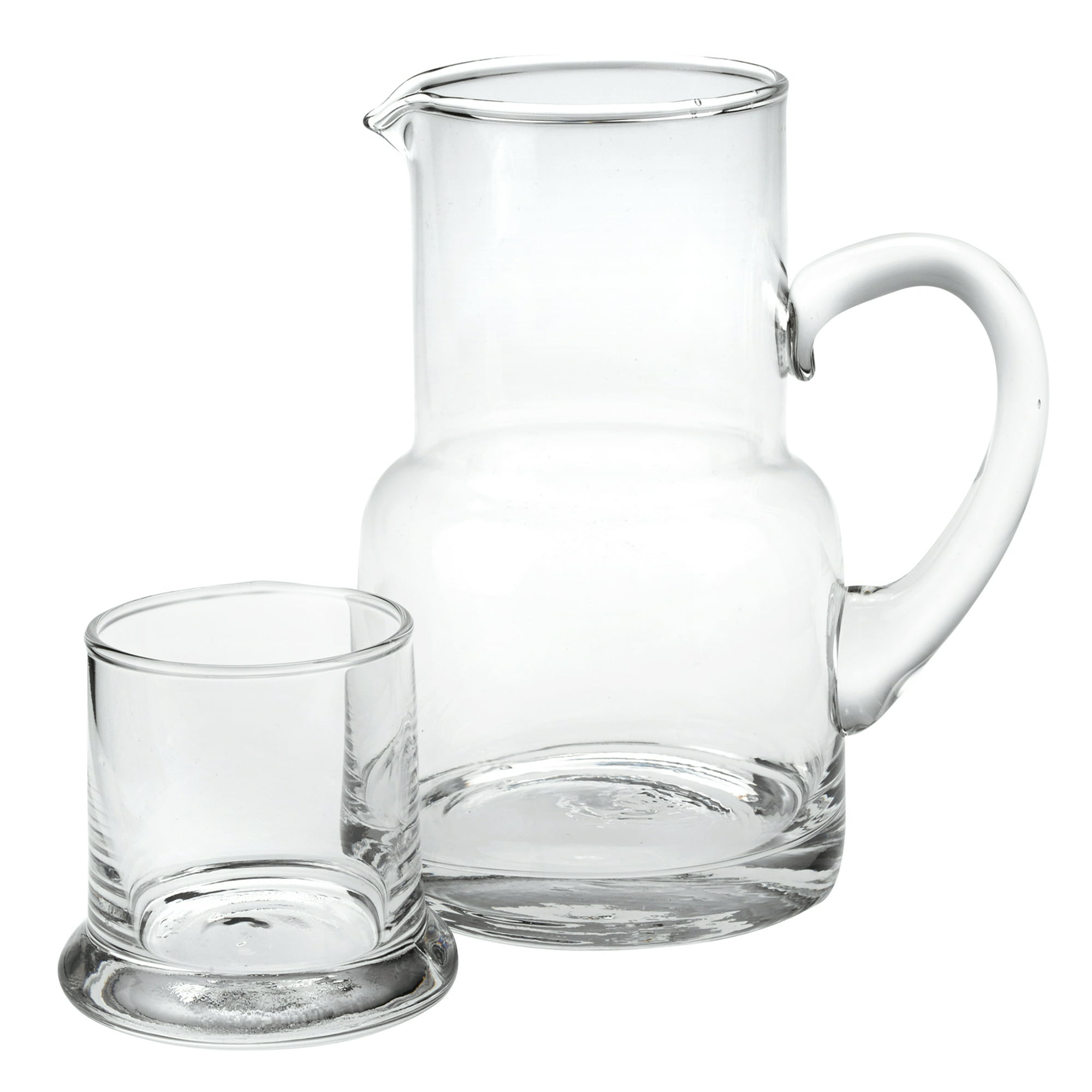 Sappiedear Juego de jarras de agua de vidrio para mesita de noche con taza,  jarra de vidrio con tapa para enjuague bucal para dormitorio, baño, jugo