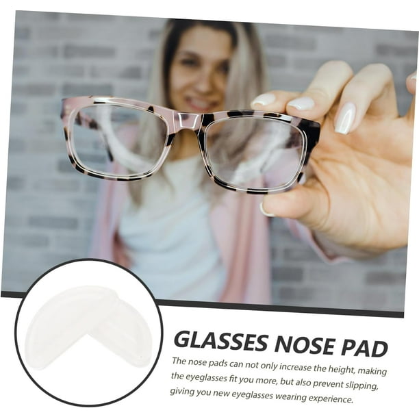 Almohadillas para la nariz para gafas, almohadillas adhesivas de silicona  suave, almohadillas antideslizantes para la nariz con cámara de aire para