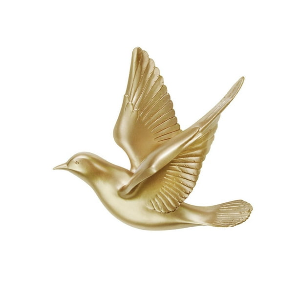Figuras de pájaros dorados para decoración del hogar, estatua de gorrión,  detalles de decoración dorados, pájaros decorativos dorados para decoración