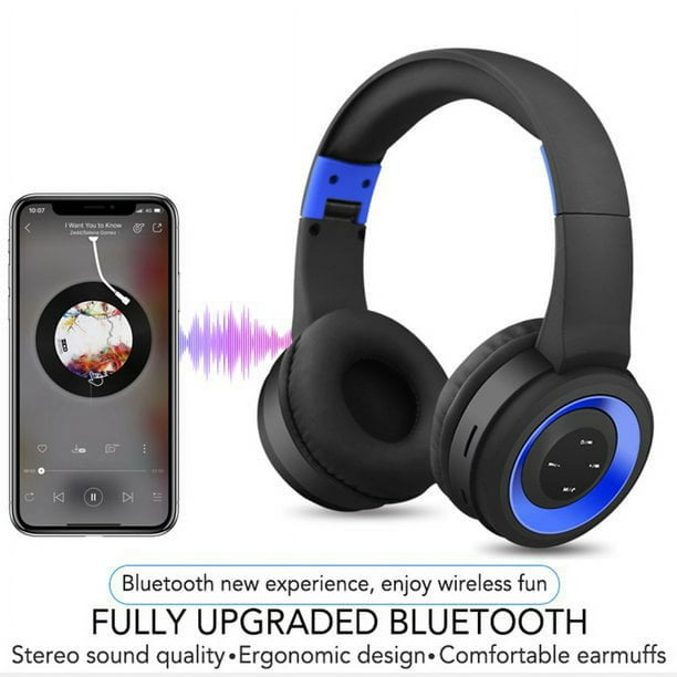 1 Hora Audifonos Inalambricos Diadema, Auriculares Gamer Bluetooth 5.1  Headphones Plegables Audífonos Over-Ear con micrófono Manos Libre, 28 Horas  de Reproducción Compatible con Teléfono/TV/PC : : Electrónicos