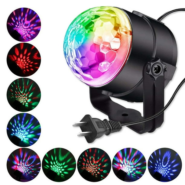 Litake - Luz negra UV para fiesta fluorescente, luces LED estroboscópicas  de bola de discoteca de 6 W, sonido con control remoto, DJ, Halloween