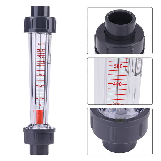  Caudalímetro de codo, 60-600L/H tubo plástico líquido agua  rotámetro LZS-15 medidor de flujo : Industrial y Científico
