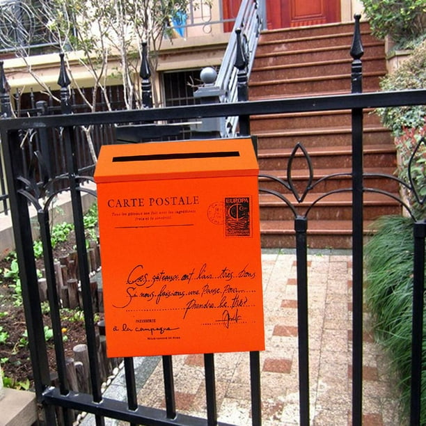 Buzón de buzones de correos Buzón de cartas en , buzón de , buzón de ,  soporte para revistas, oficina en hogar , naranja Magideal Buzón de buzones  de correos