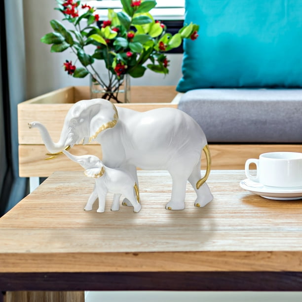 Figuras de resina de elefante, adornos de animales de jardín, decoración  del hogar, mesa, sala de estar
