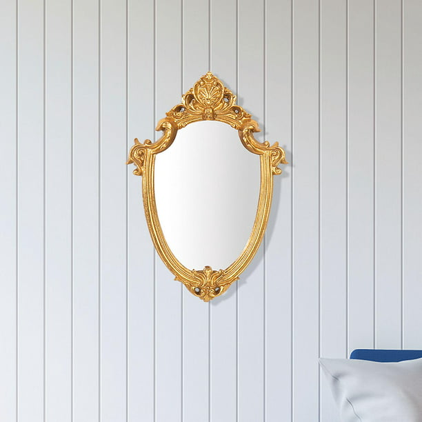 Espejo pequeño antiguo, espejo decorativo de montaje en pared, marco  ovalado, espejos colgantes vintage para dormitorio, sala de estar,  decoración de