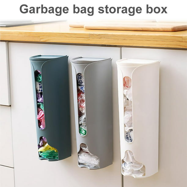 Dispensador de bolsas de basura, soporte para rollo, organizador de cocina  acrílico, soporte para caja de almacenamiento para bolsa de basura, bolsa