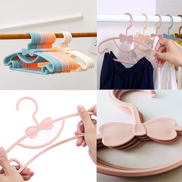 GoodtoU Perchas de bebé para armario – Perchas de ropa de bebé, paquete de  60 perchas de plástico para niños, perchas de ropa para niños pequeños