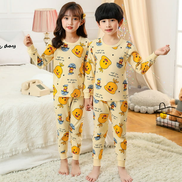 Conjunto de ropa de dormir de a 15 años para niños, niñas, pijamas de algodón de dibujos an zhangyuxiang unisex | Bodega Aurrera en línea