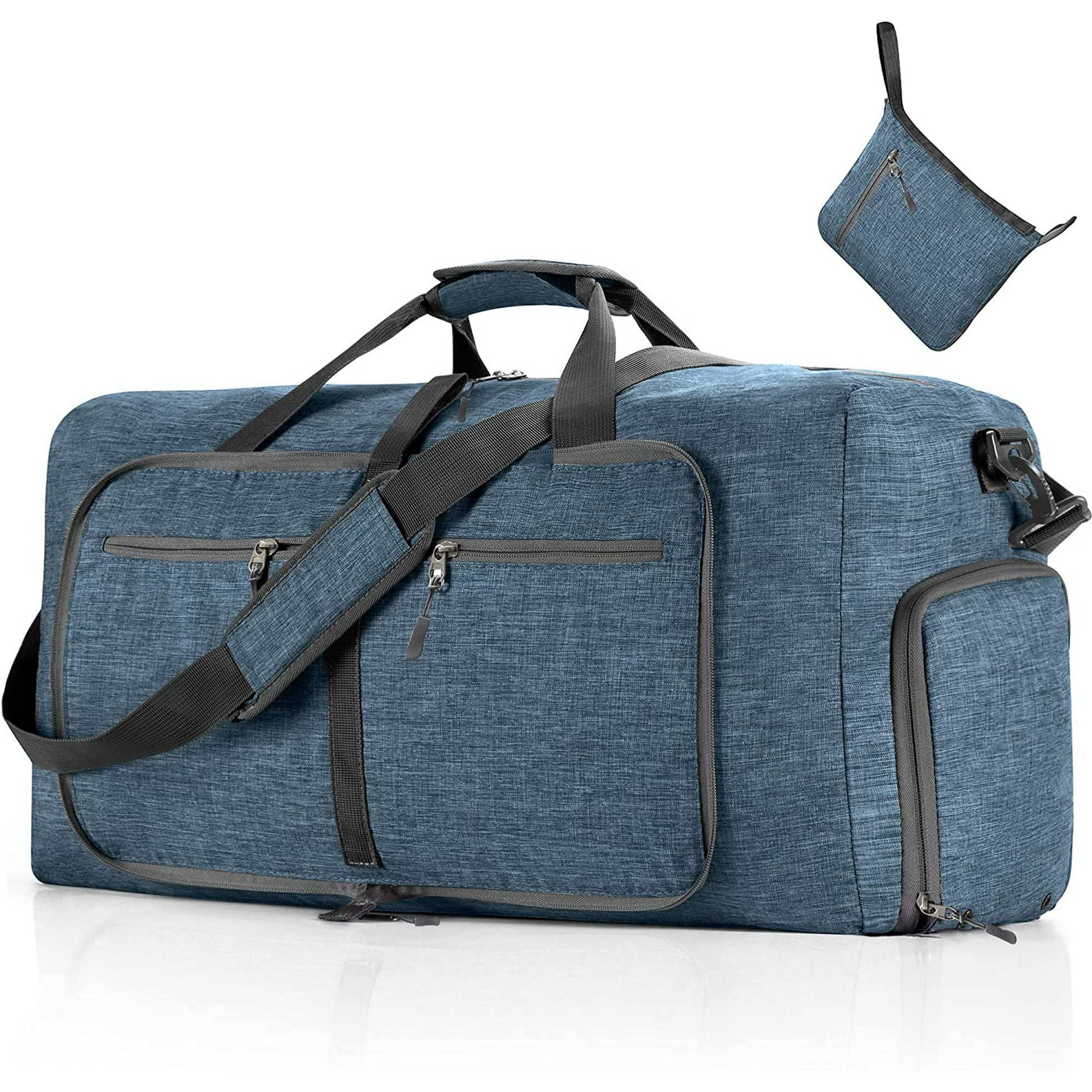 Bolsa de viaje plegable, ligera, plegable, de nailon, resistente al agua,  bolsa de lona para gimnasio, bolsa de fin de semana, bolsa de transporte