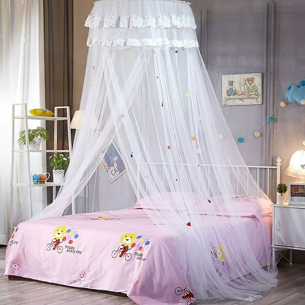 Mosquitera para cama de niños transpirable, dosel redondo de encaje,  cortina de cama con dosel redondo de princesa, cortina de cama para niños  optimizada para la excelencia Jadeshay A