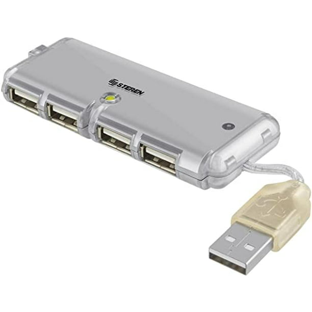 Mini HUB USB ultra delgado de 4 puertos. Steren USB-520