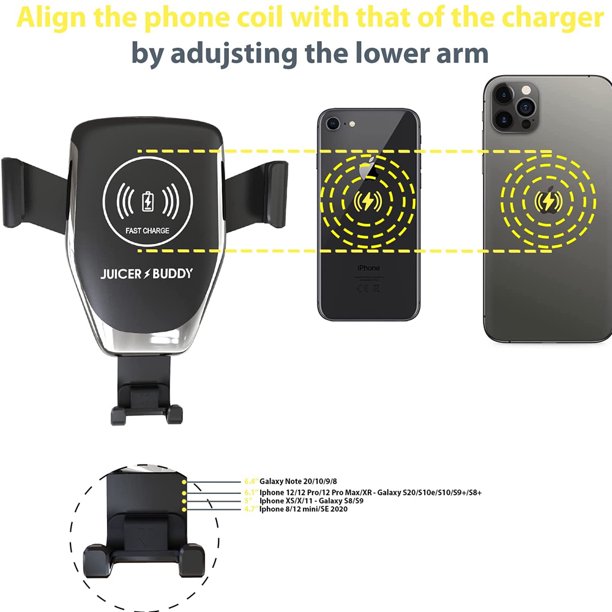 Cargador inalámbrico Qi de celular para automóvil 2 en 1 Ugreen