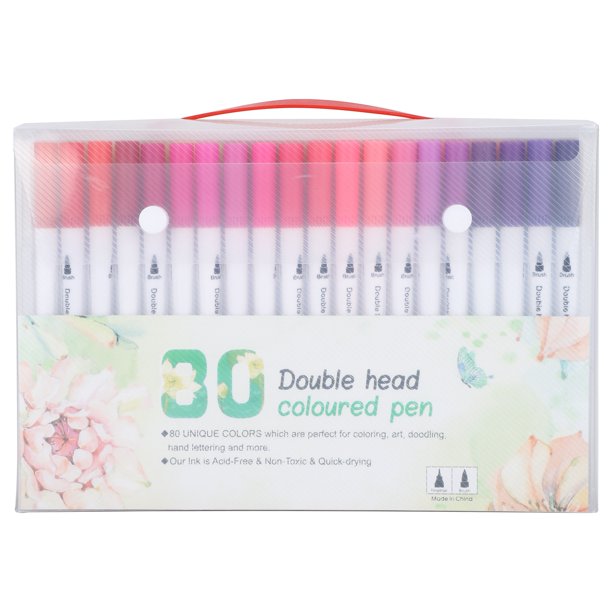 Comprar Marcadores para colorear para adultos, 60 rotuladores de acuarela  de doble punta con punta fina de 0,4 mm y punta de pincel de 1 mm-2 mm,  marcadores para colorear para libros