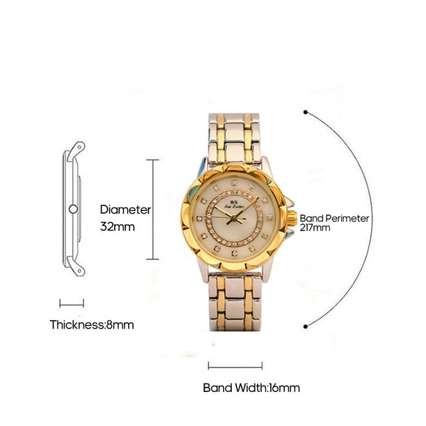 Mirar Irfora Reloj de moda para mujer, caja de metal, reloj de pulsera  analógico, reloj de cuarzo brillante con diamantes Irfora Mirar
