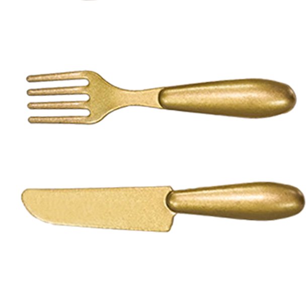 Juego de cuchillo con tenedor trinche rose gold - mx-cuisinart