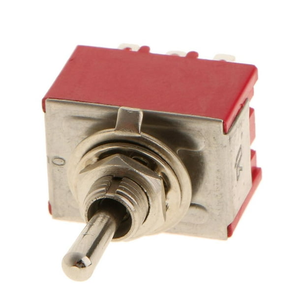 Interruptor pequeño 2 Pin rojo sin lámpara / Mini interruptor rojo 2P