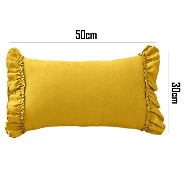 Style 3 Funda de almohada francesa: funda de almohada pequeña de ante  fresco, color amarillo, 30 x 5 YONGSHENG 8390612892615