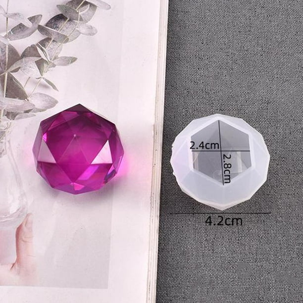 DIY diamante r de fundición facetado bola de cristal esfera silicona  fabricació DIY bola de cristal Sunnimix Molde de fundición de resina de  diamante