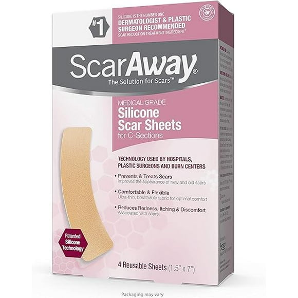 scaraway csection scar treatment strips silicone adhesive soft fabric 7 x 15 inch by scaraway