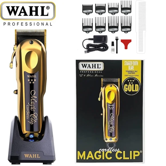 cortadora de pelo inalámbrica profesional 5 star wahl 8148 magic clip gold depiladora li recortadora y afeitadora para barberos y estilistas