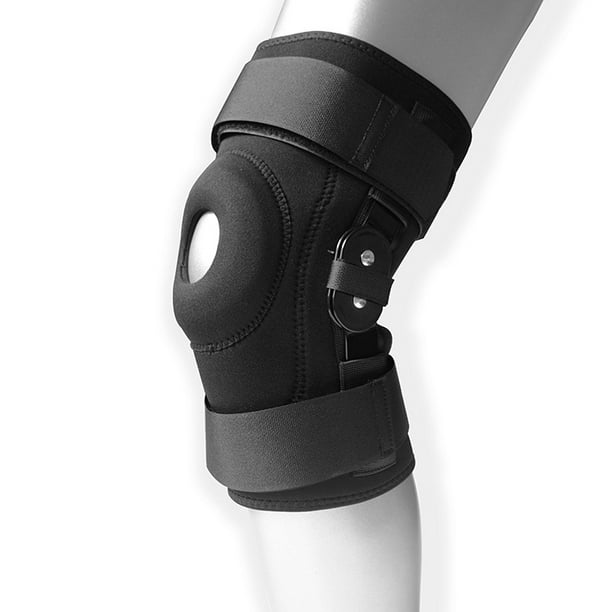 Rodillera con bisagras para dolor de rodilla con estabilizadores laterales  para desgarro de menisco, rodillera ajustable para dolor de rodilla para