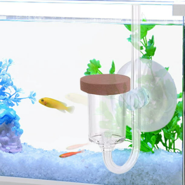 Difusor de sistema de CO2 para acuario, tubo de curva de vidrio en forma de  U, ventosa, atomizador de burbuja de CO2 para tanque de peces, accesorios  para acuarios