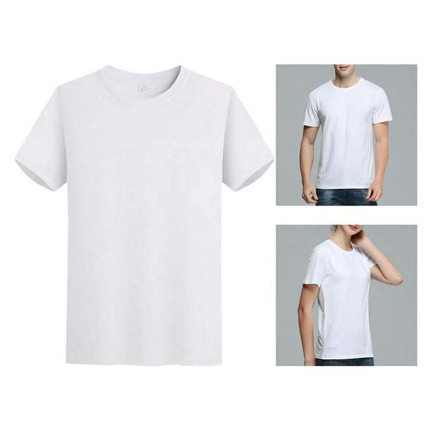  Camiseta blanca suave de verano para hombre, camiseta elástica  de manga corta, camiseta blanca básica casual, Blanco : Ropa, Zapatos y  Joyería