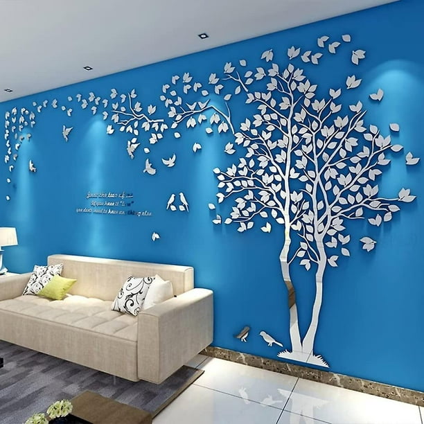 Adhesivo decorativo para pared de montañas, color gris, crema, decoración  del hogar para habitación de los niños, cuarto de bebé, águilas, pinos