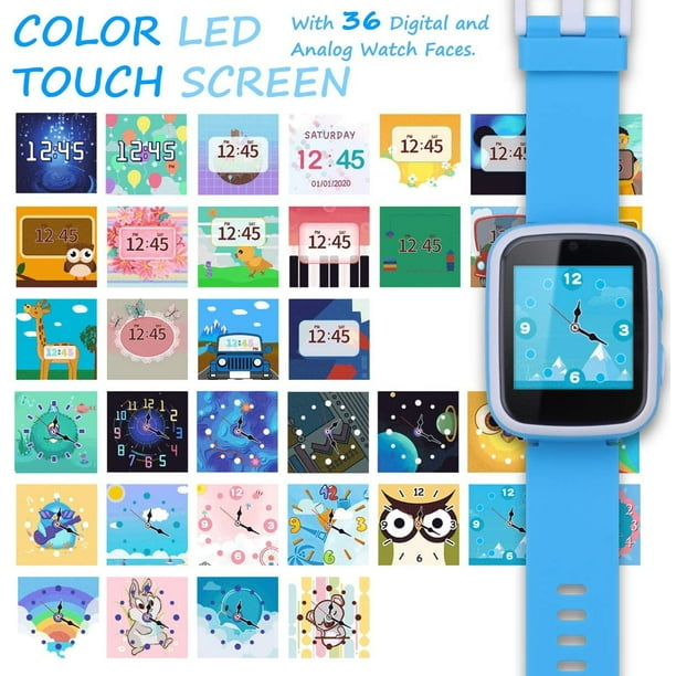 Reloj inteligente para niños, reloj inteligente para niños y niñas, relojes  inteligentes con cámara 16 juegos de aprendizaje para niños, despertador