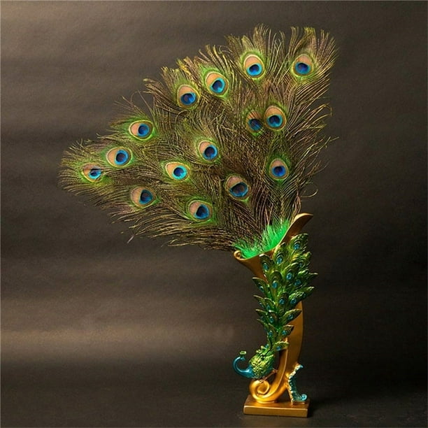10 piezas de plumas de pavo real naturales, plumas largas y hermosas para  manualidades DIY, decoración de fiestas, bodas, vacaciones y hogar