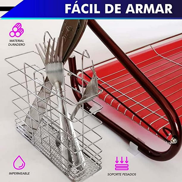 Escurridor De Trastes De 2 Niveles 41cm CHIC FLIC Cromado