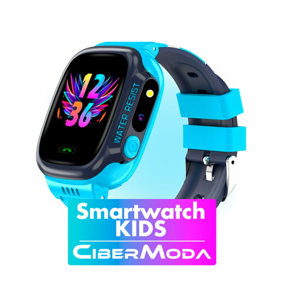 smartwatch kids azul reloj iinteligente niños gps camara juego chip de regalo ciber moda y92 niños
