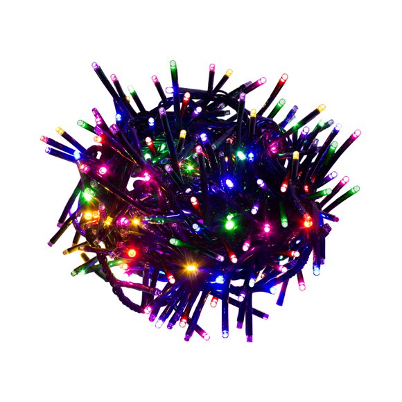 serie de luces la merced decorativa navideña destellos luz led multicolor foco tipo v3 cable 9 m