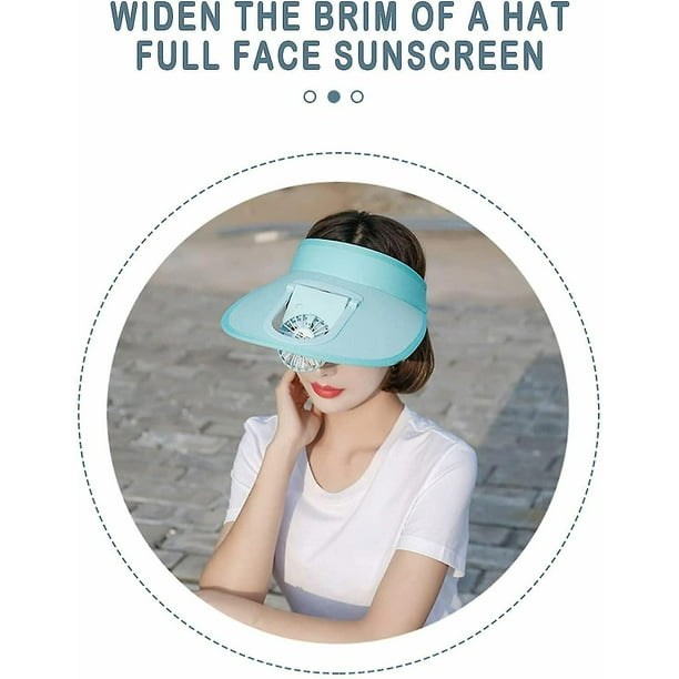 Sombrero de ventilador solar Sombrero de visera Sombrero de verano al aire  libre para acampar Senderismo Protección UV