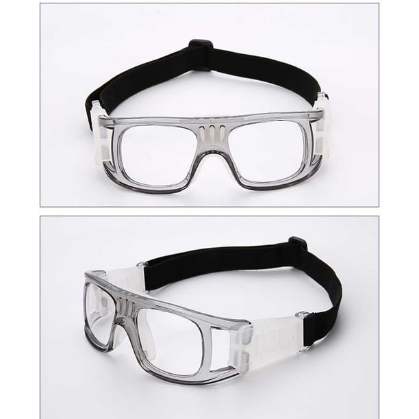 Jumpingount Gafas deportivas para hombre, gafas protectoras lavables  reutilizables portátiles, gafas de fútbol para baloncesto, gafas  ajustables, gris claro 2piezas